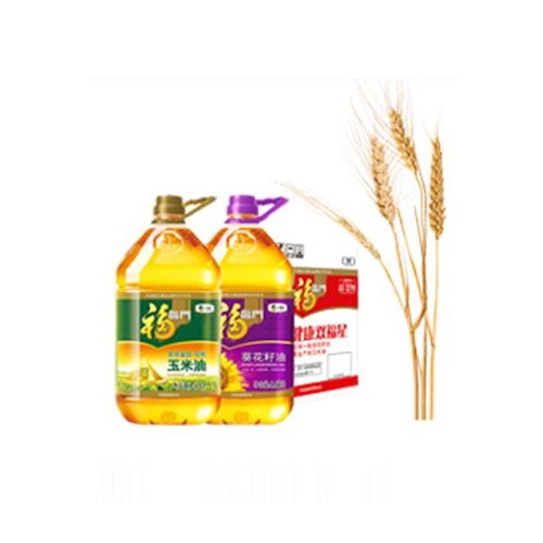Fulinmen Gold Origin Corn Oil + Sunflower Seed Oil 3.68L*2 barrels of pressed healthy light edible oil